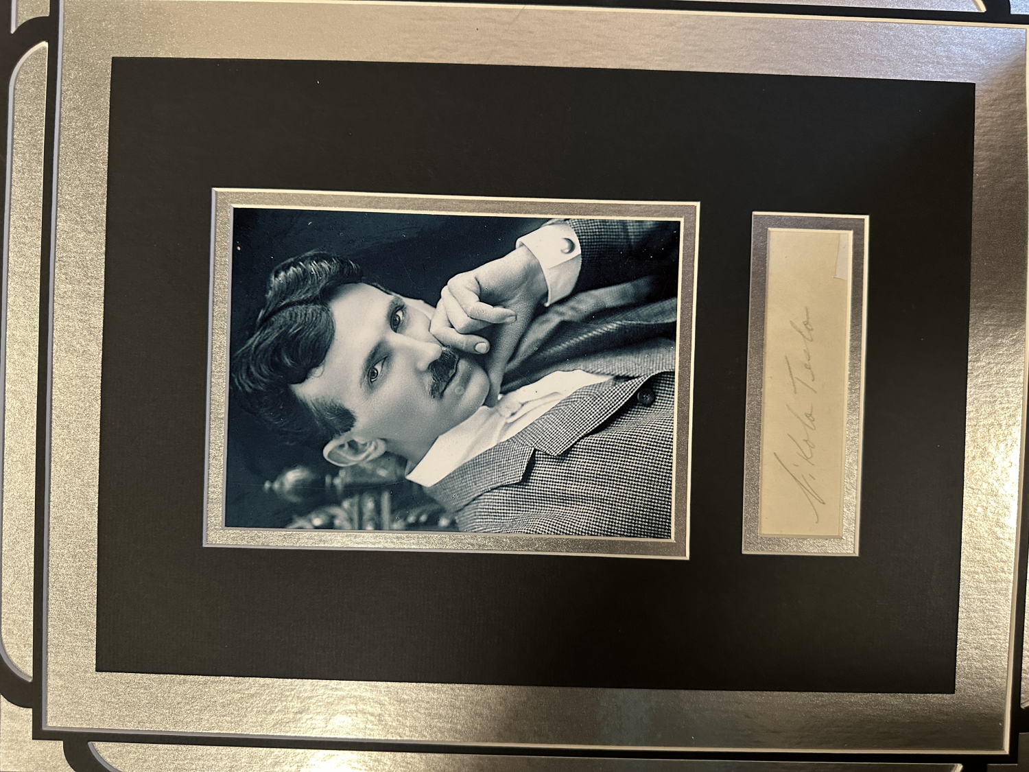 Nikola Tesla Autographed Display 