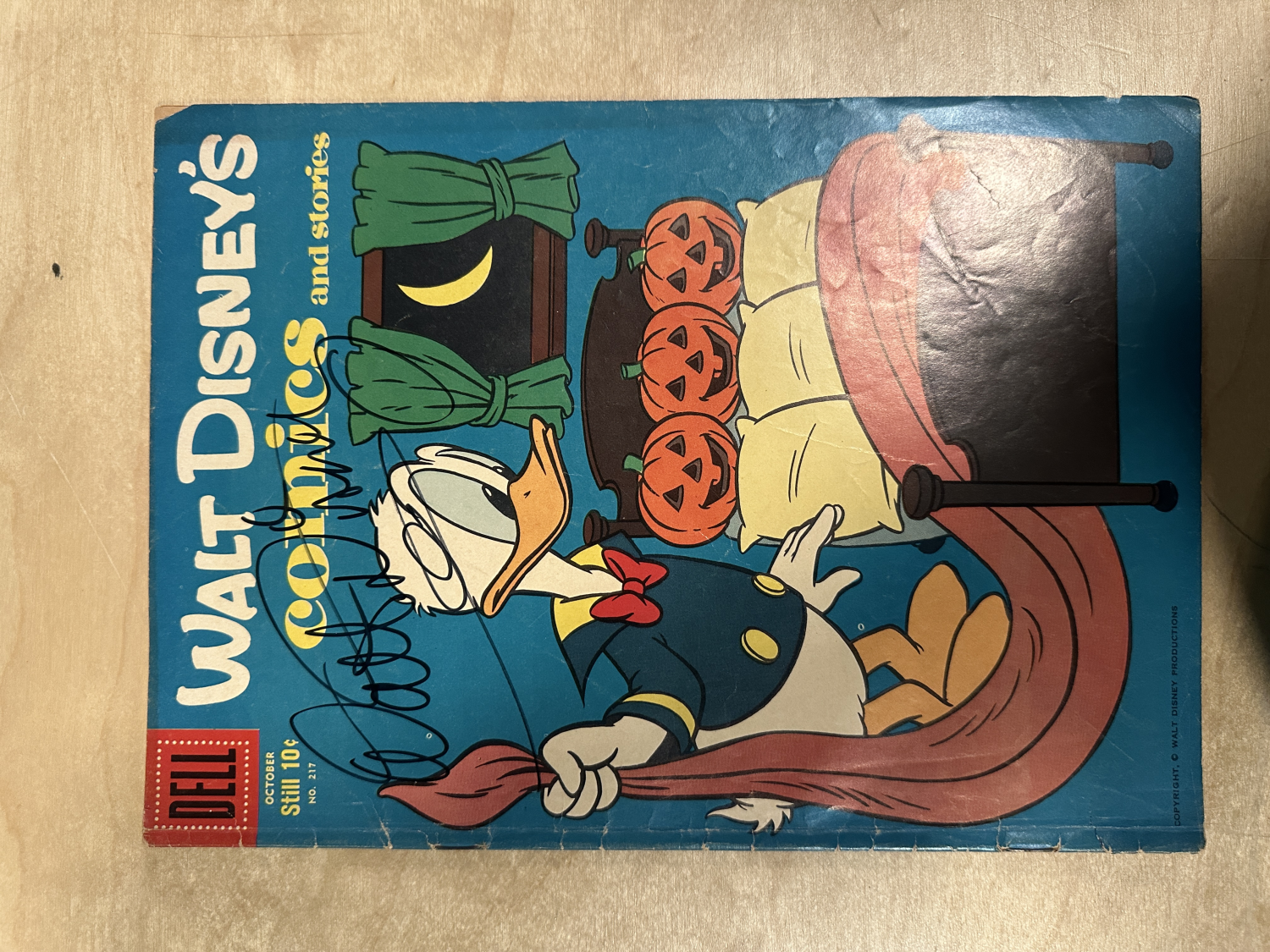 Walt Disney Autographed Comic Book