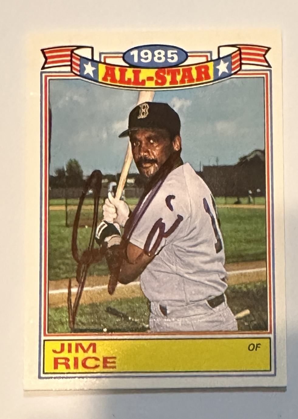 Jim Rice Autographed Card 