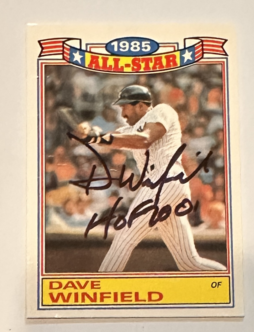 Dave Winfield Autographed CARD 