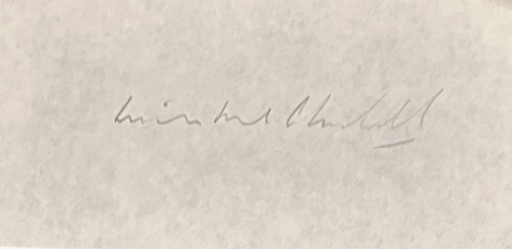 Winston Churchill Cut Autograph