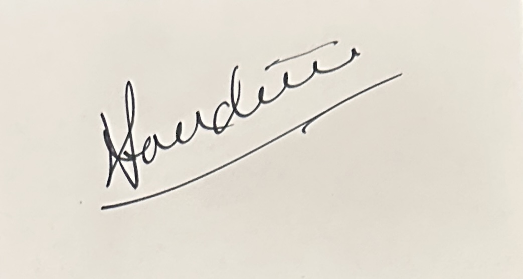 Harry Houdini Autograph Page