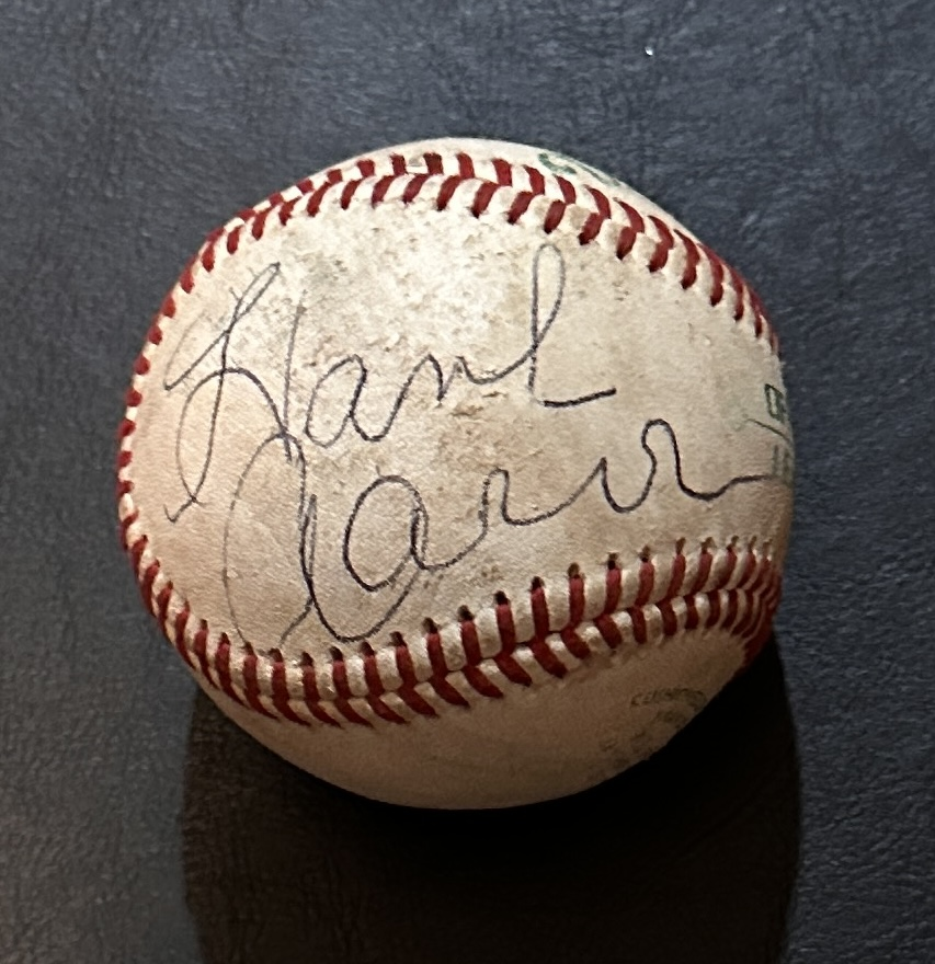 Hank Aaron Autographed Baseball