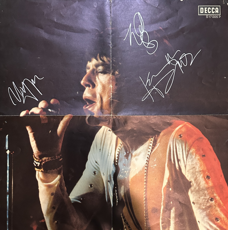 The Rolling Stones Autographed Poster MICK KEITH CHARLIE