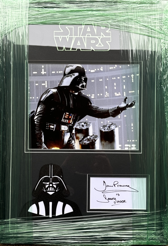 Dave Prowse Autographed Star Wars Display
