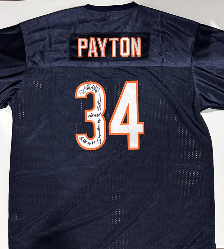 Walter Payton Autographed JERSEY W/STATS