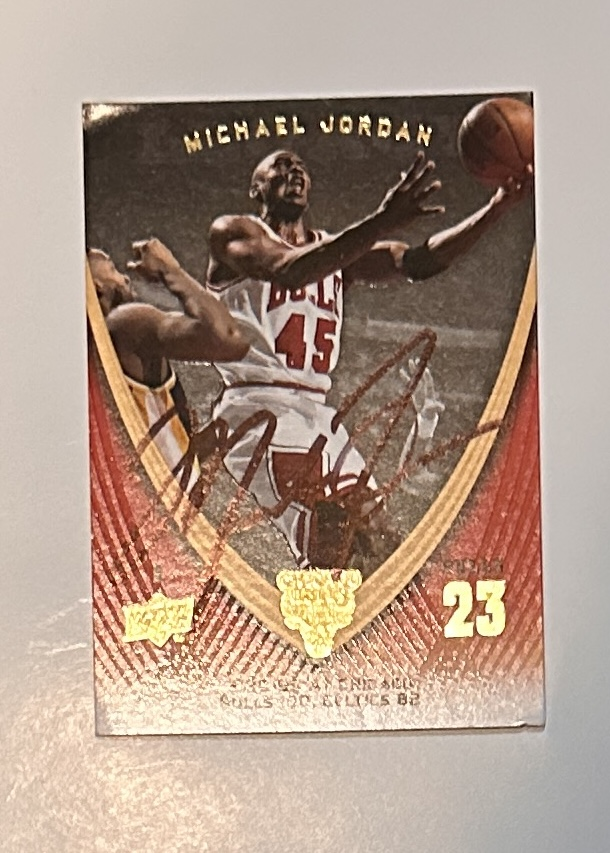 Michael Jordan Autographed Bulls Card 