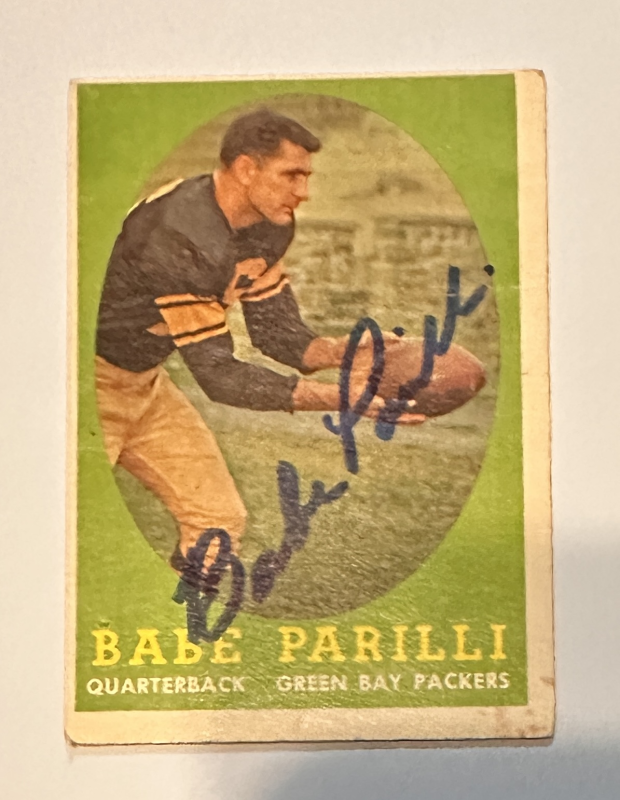 Babe Parilli Autographed Card 