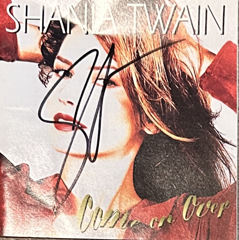 Shania Twain Autographed CD COVER